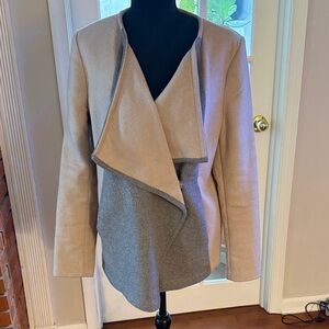 Lucky Brand Beige and Gray Women's Blazer